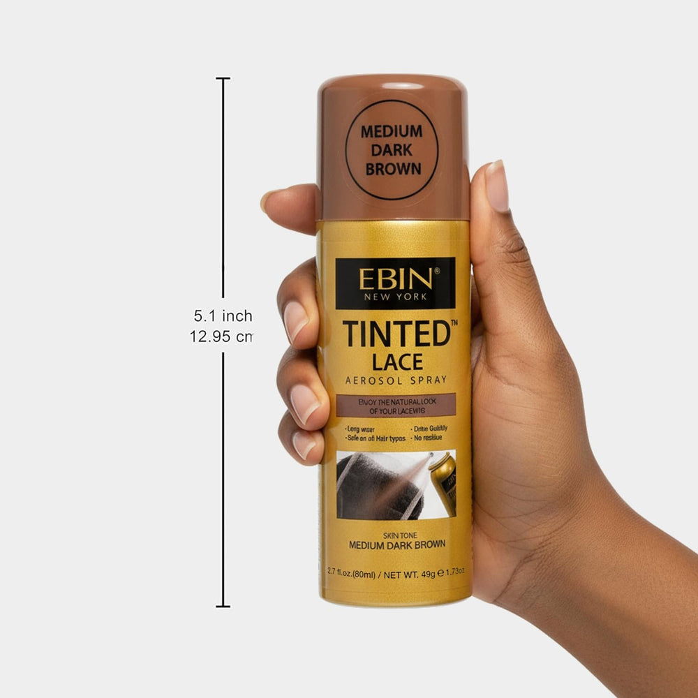 EBIN NEW YORK Tinted Lace Spray, formule légère et végane respectueuse des wigs.