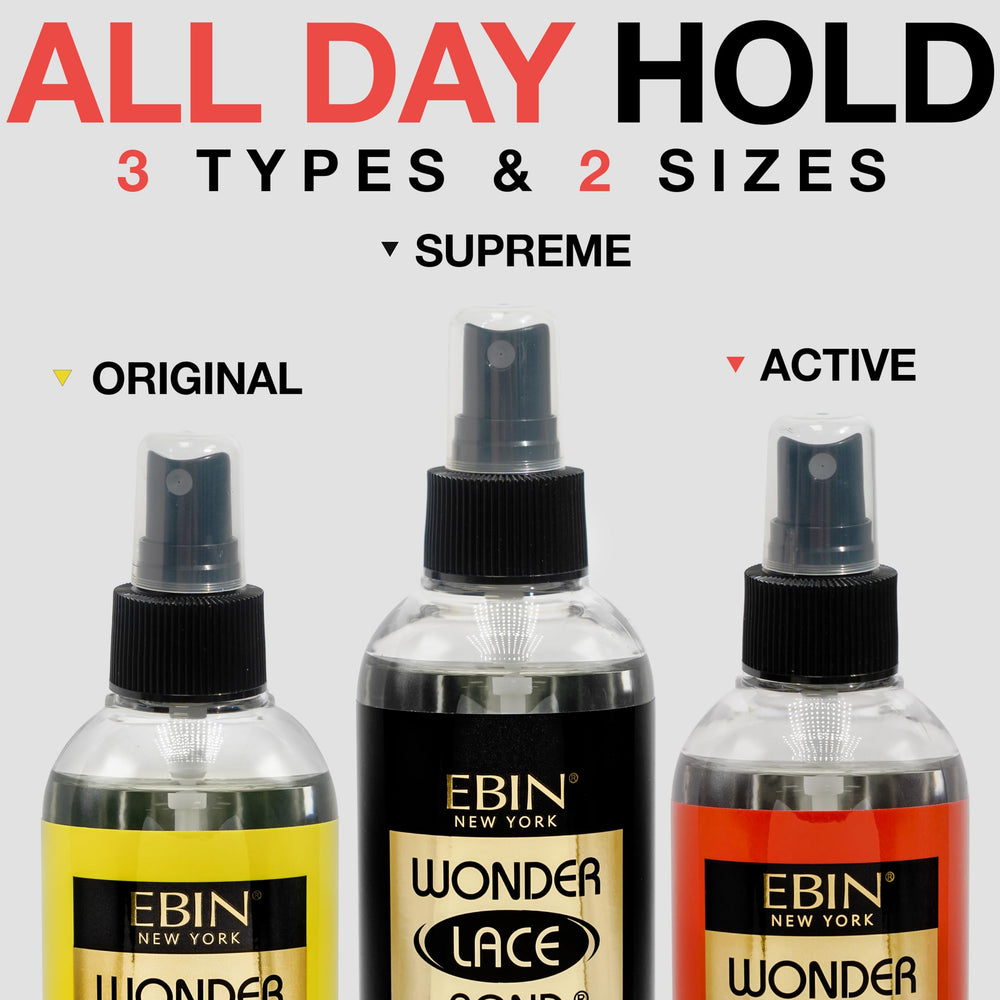 EBIN NEW YORK Wonder Lace Bond Melt Spray, application rapide sans résidu pour un style mûri.
