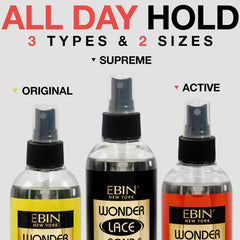EBIN NEW YORK Wonder Lace Bond Melt Spray, application rapide sans résidu pour un style mûri.