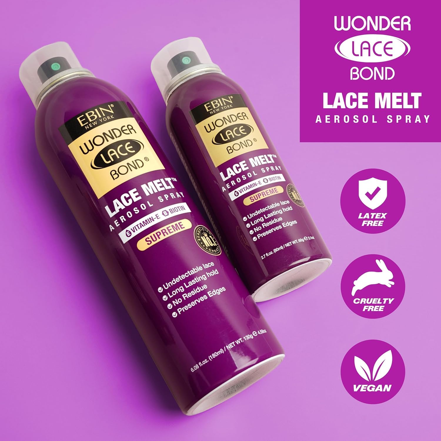 EBIN NEW YORK Wonder Lace Melt : vitamine E et biotine pour cheveux en meilleure santé.