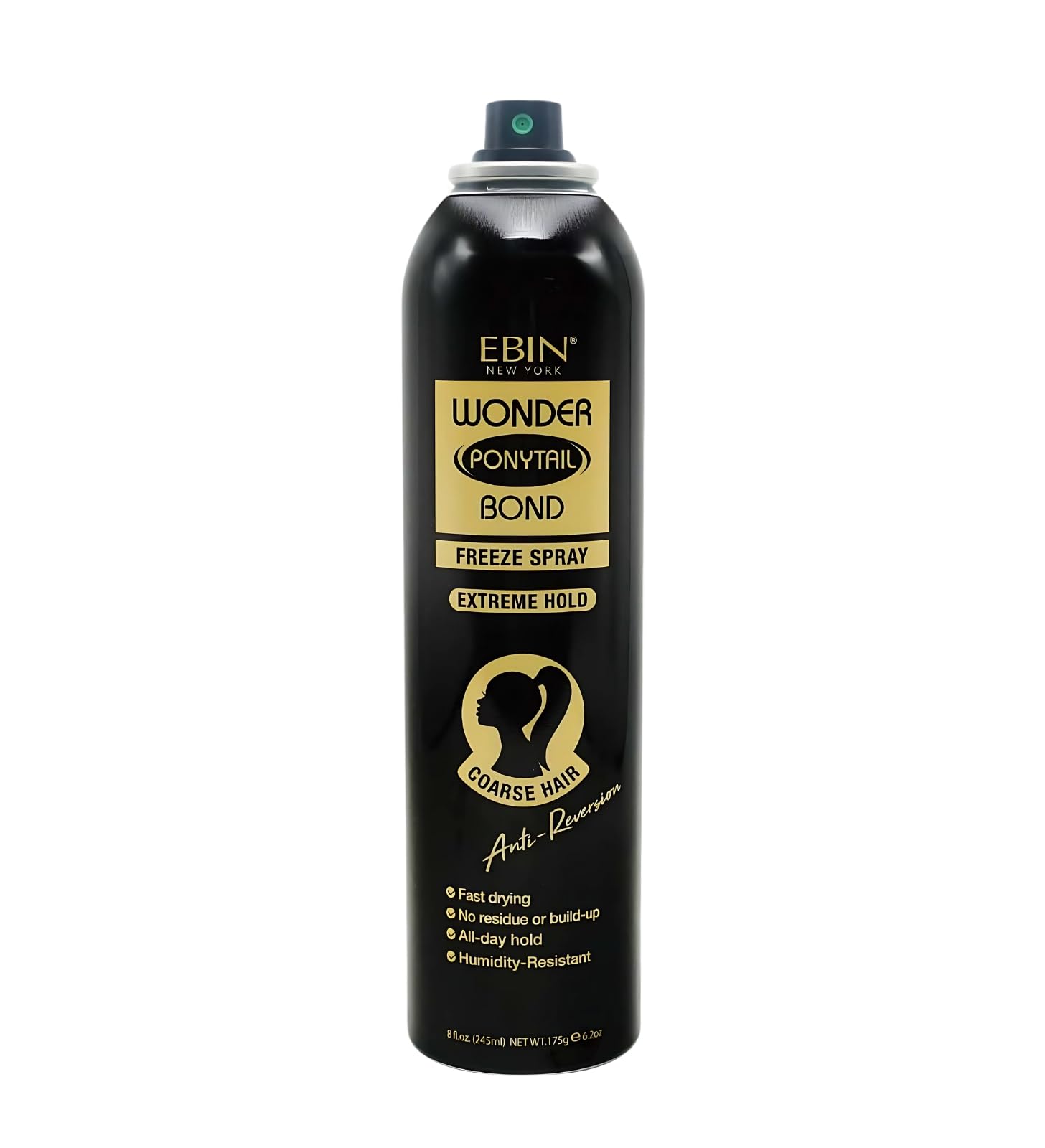 EBIN NEW YORK Wonder Ponytail Bond Freeze Spray, bouteille 245 ml, tenue durable sans résidus.