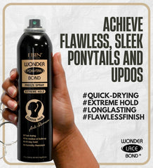 EBIN NEW YORK Wonder Ponytail Bond Freeze Spray, buse précise pour application ciblée et rapide.