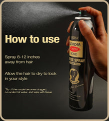 EBIN NEW YORK Wonder Ponytail Bond Freeze Spray résiste à l'humidité et à la transpiration.