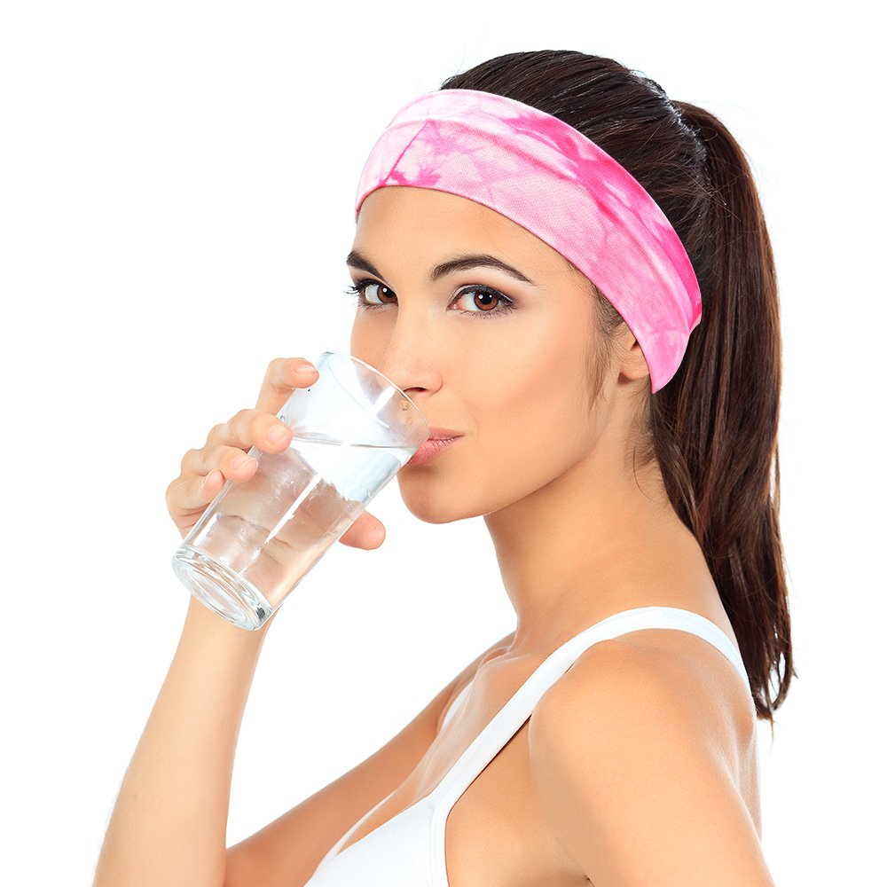 Bandeau EBOOT jaune Tie-Dye pratique pour maquillage et lavage du visage