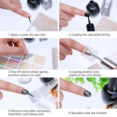 EBOOT stickers ongles paillettes étincelantes pour un effet glamour.