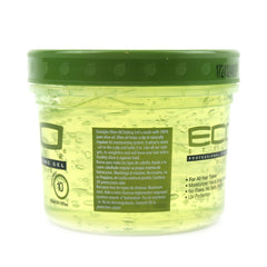 ECCO Gel coiffant huile d'olive 355 ml, application facile pour un style rapide.