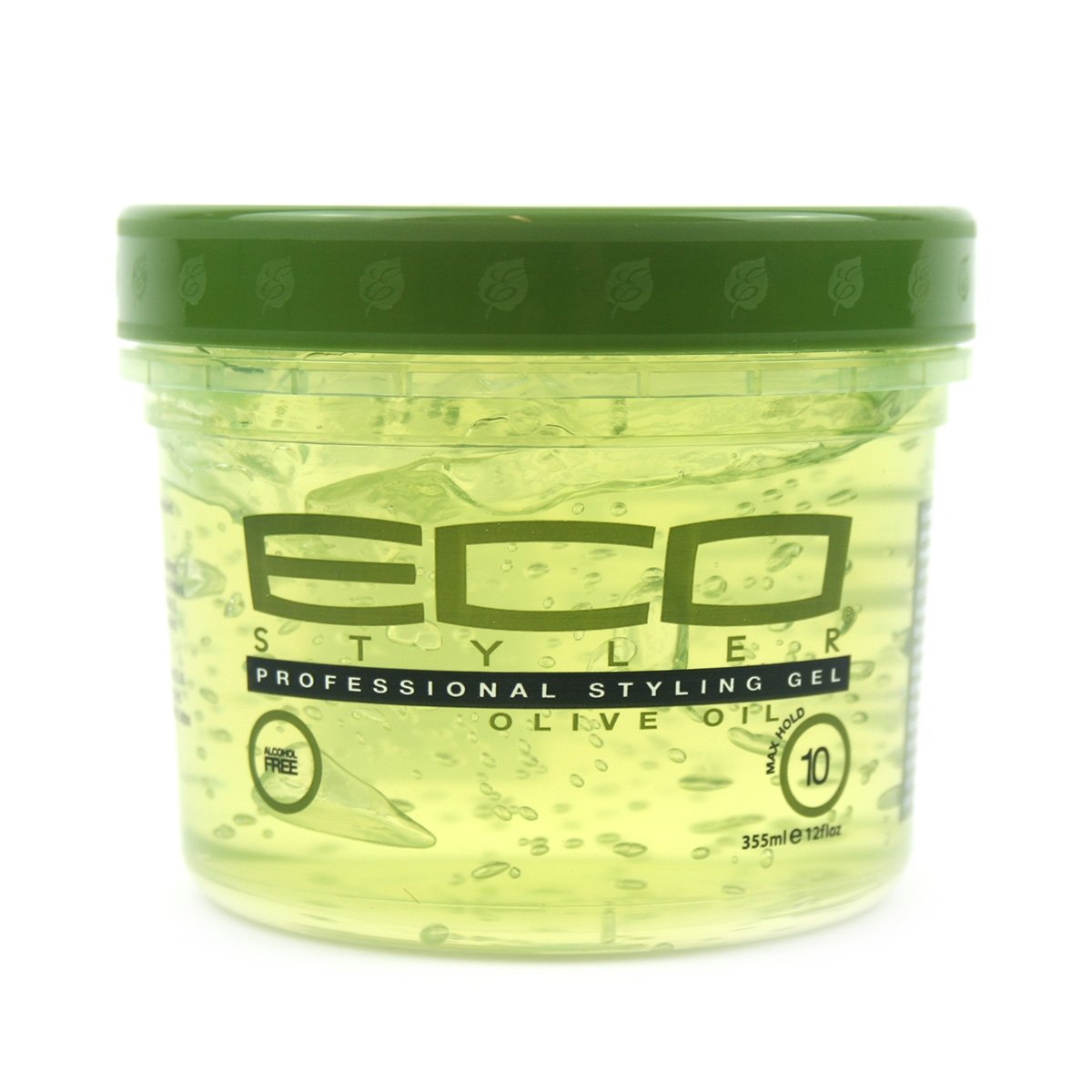 ECCO Gel coiffant huile d'olive 355 ml, texture légère pour une coiffure durable.