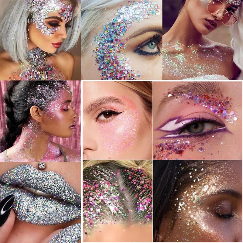 ECDMKF Glitter Stick – clavicule rehaussée par des nuances holographiques.