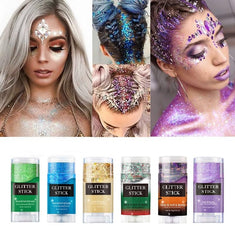 ECDMKF Glitter Stick – décolleté net et cheveux brillants grâce aux paillettes.