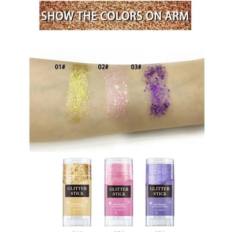 ECDMKF Glitter Stick – joues et teint scintillants, éclat léger et contrôlé.