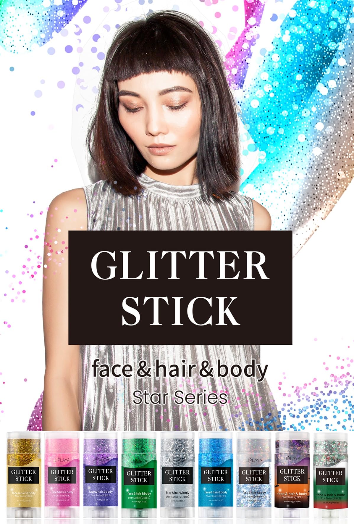 ECDMKF Glitter Stick – yeux et sourcils mis en valeur avec brillance durable.