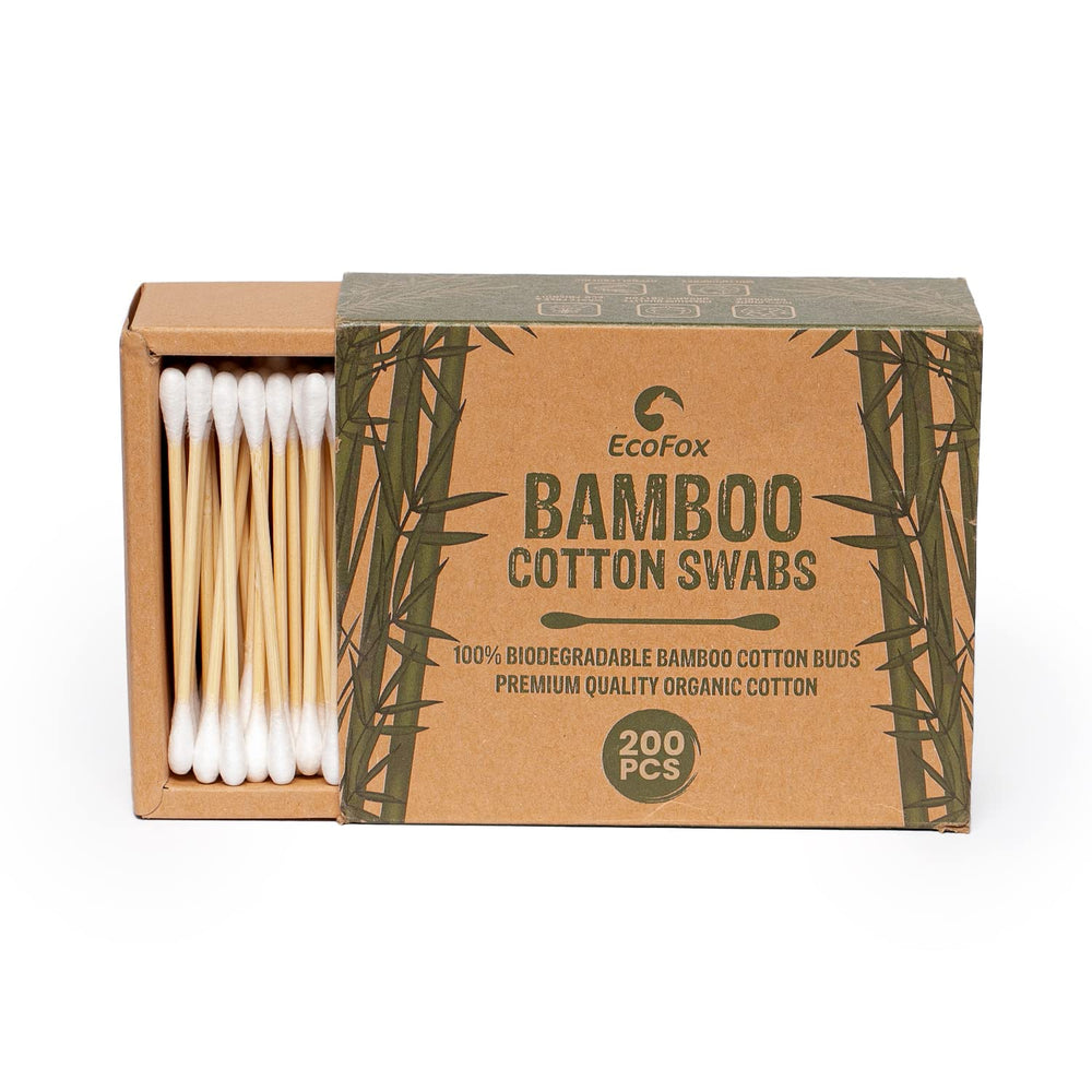 EcoFox cotons-tiges en bambou à double pointe pour précision et douceur