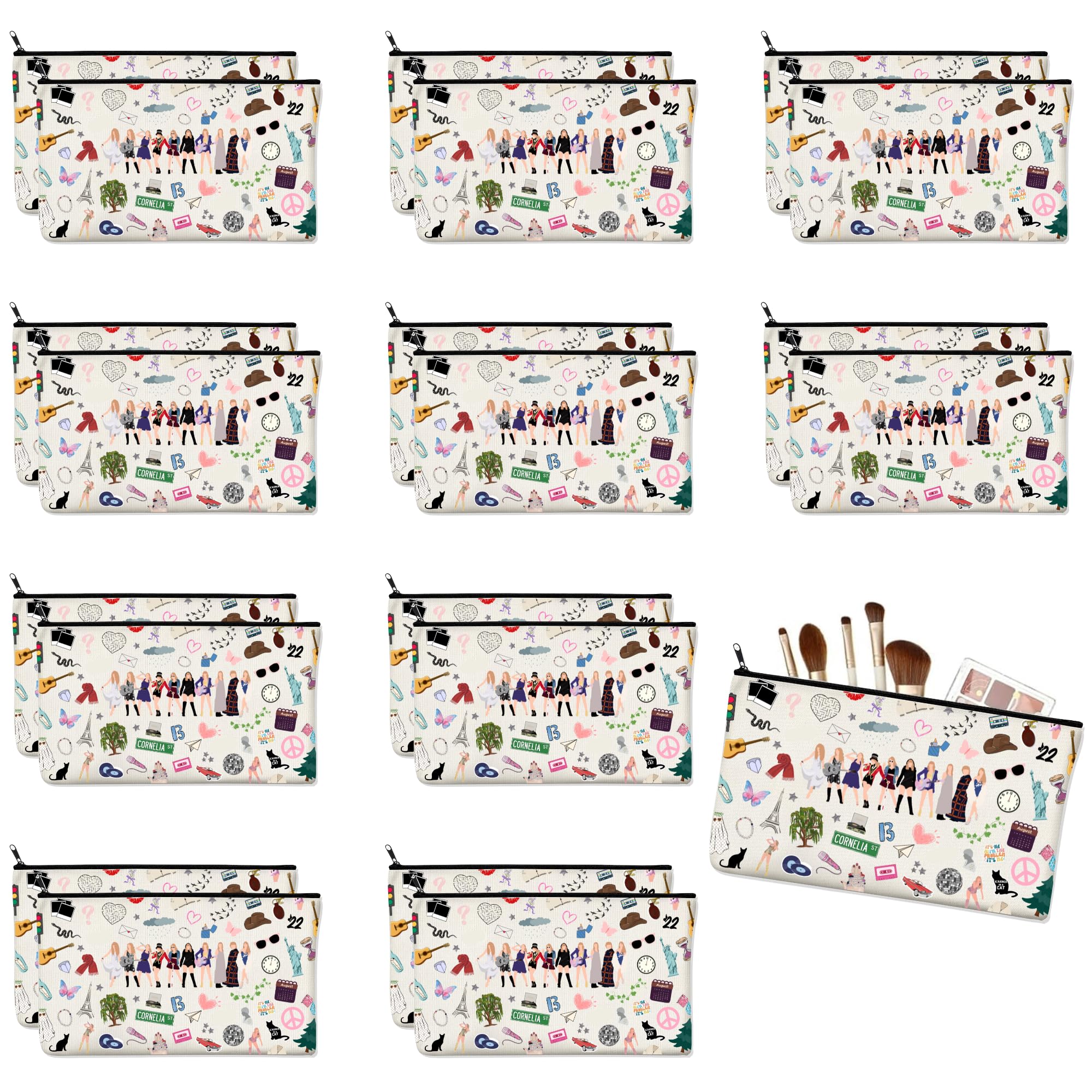 Sac cosmétique Echoglimmer au design fan, idéal comme goodie bag pour anniversaire.