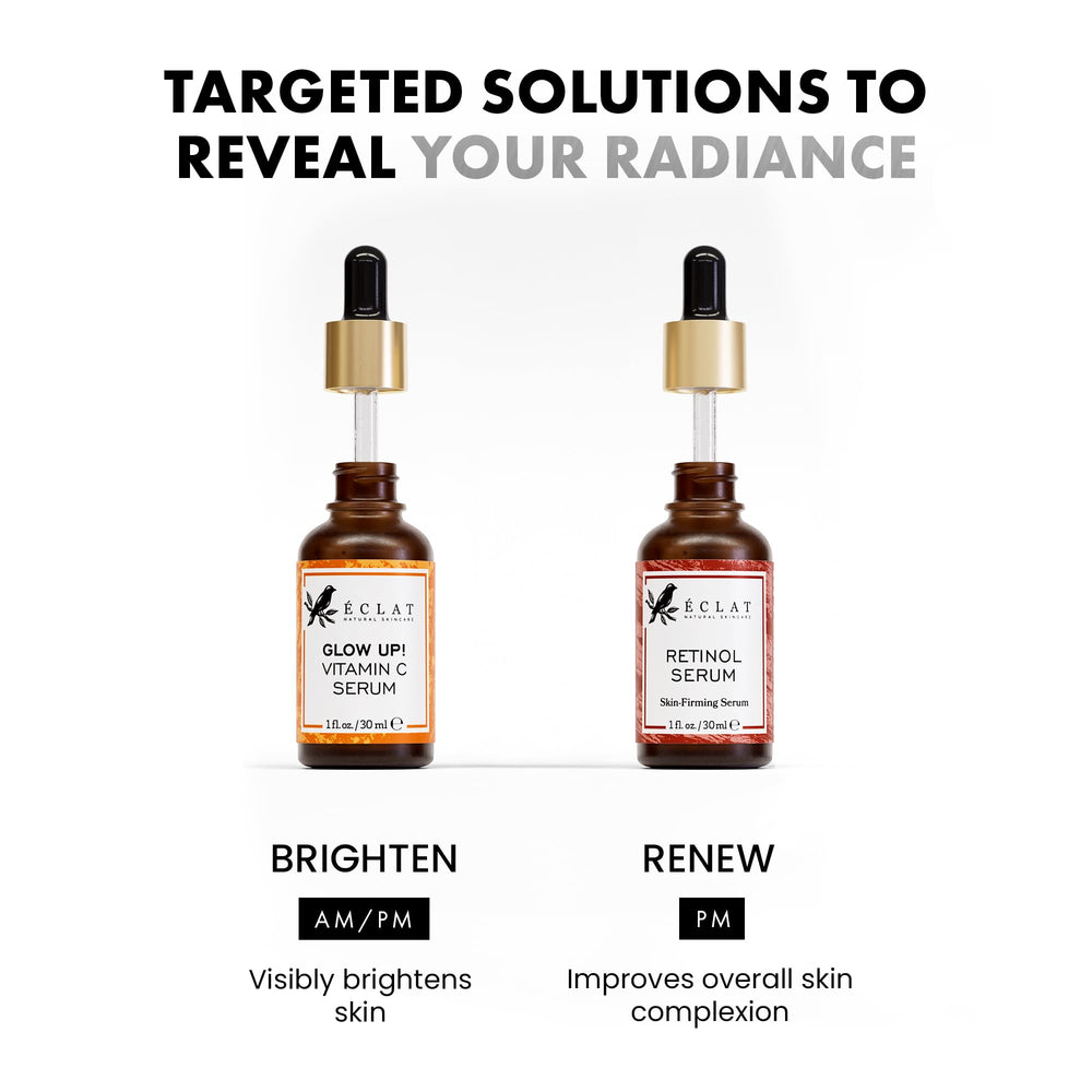 Soin quotidien Eclat Skincare – ensemble pratique pour routine hydratante et anti-âge.