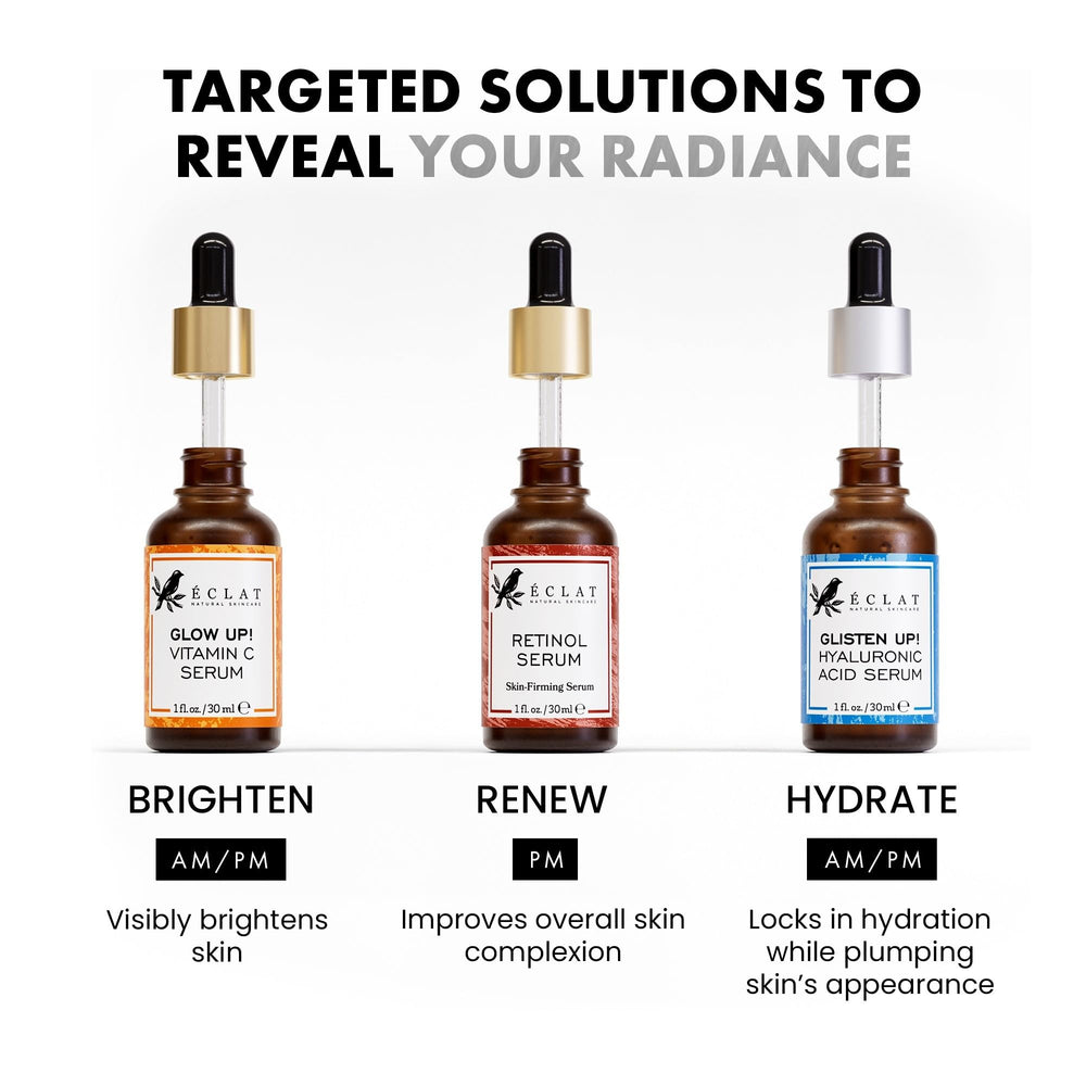 Application rétinol Eclat Skincare pour lisser la peau.