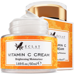 Crème Eclat Vitamine C dans le flacon, hydratante et éclaircissante.