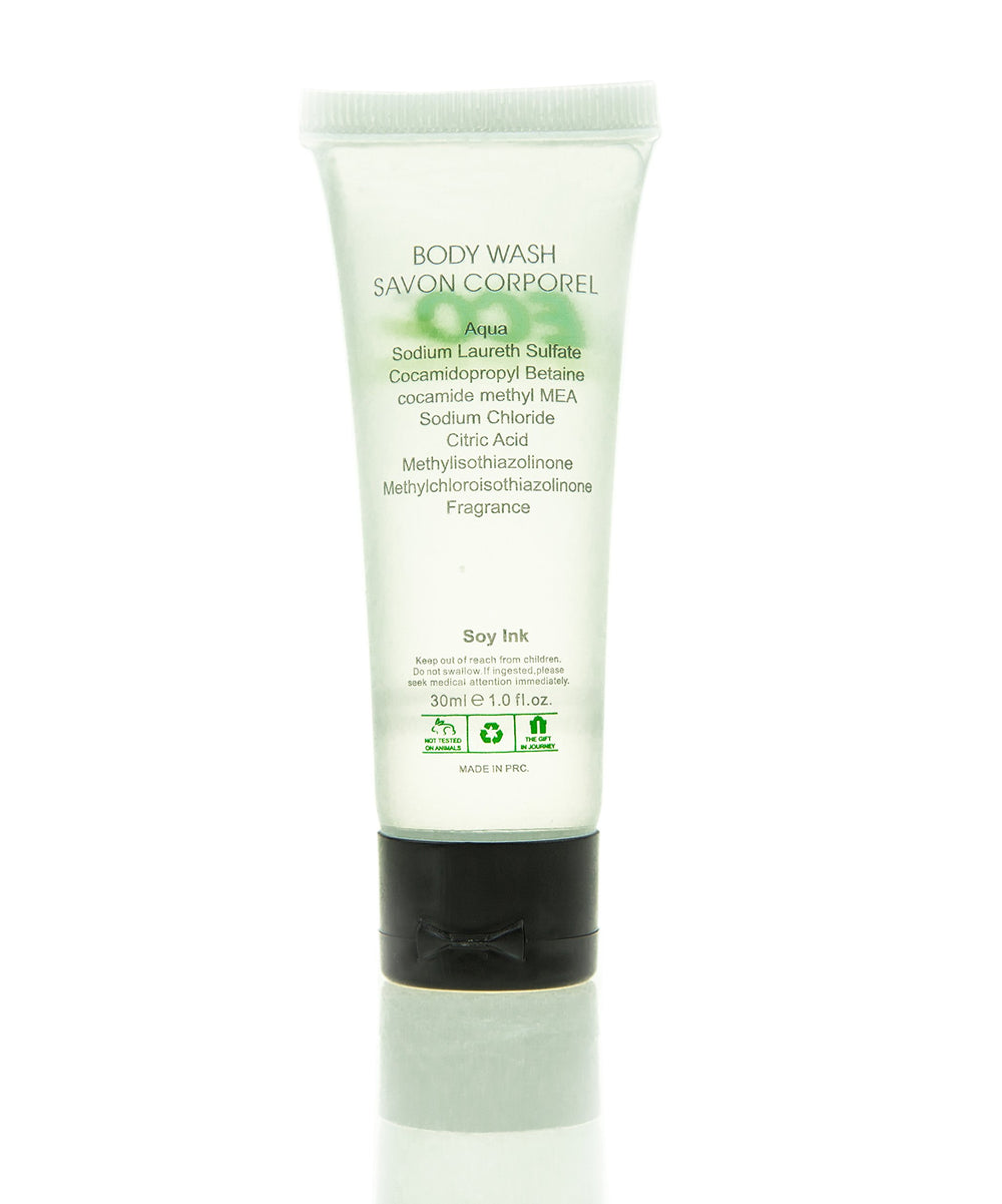 Gel douche unisexe Eco Amenities, parfum frais pour tous les séjours.
