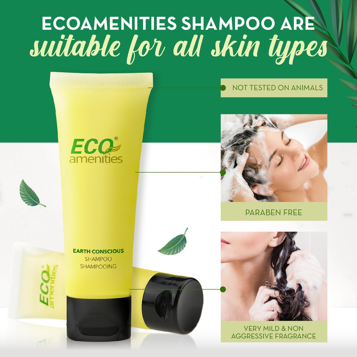 Tube biodégradable et emballage durable ECO amenities pour l’environnement.