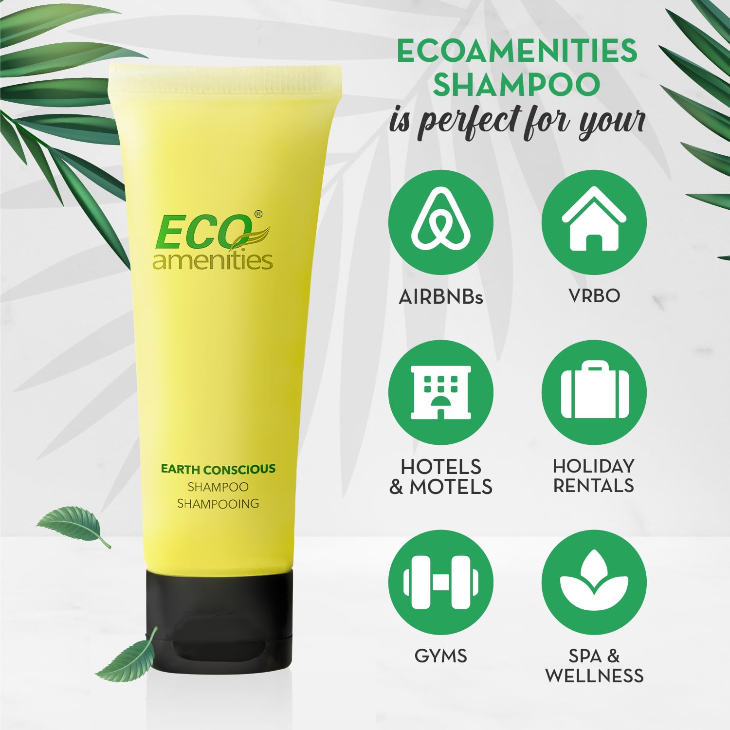 Formulation naturelle et cruelty-free d’ECO amenities sans parabènes.