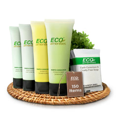 Après-shampoing ECO amenities en bouteille, soin pratique pour les cheveux en déplacement
