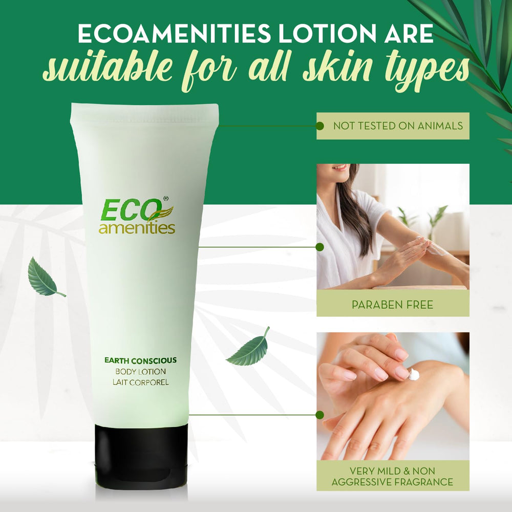 Lotion au parfum vert thé ECO amenities, senteur rafraîchissante.
