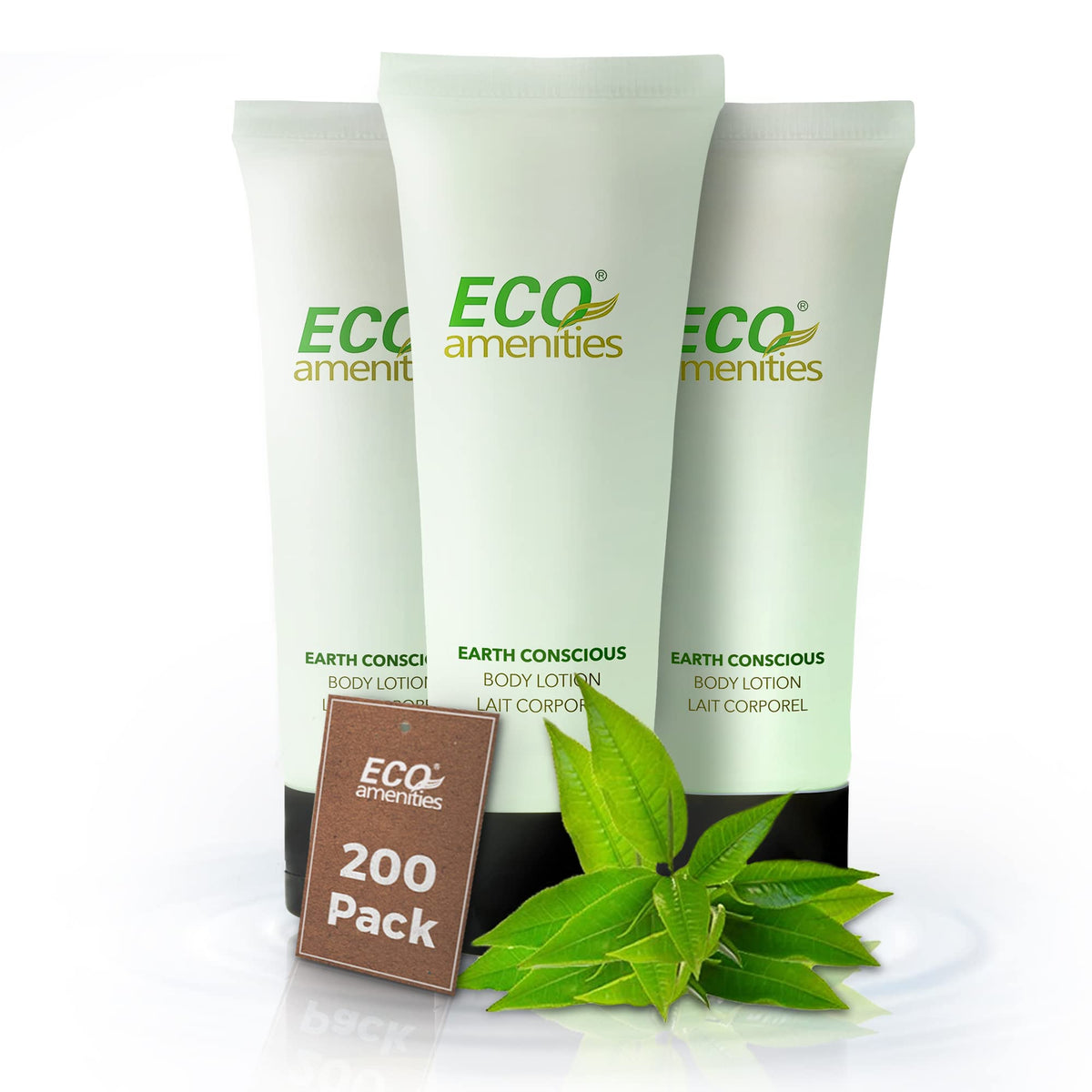 Lotion ECO amenities en voyage, 200 tubes, hydratation pratique pour les clients.