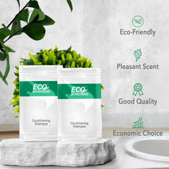 ECO Amenities sachets-hôtel compactes 10ml, faciles à emporter lors des déplacements.