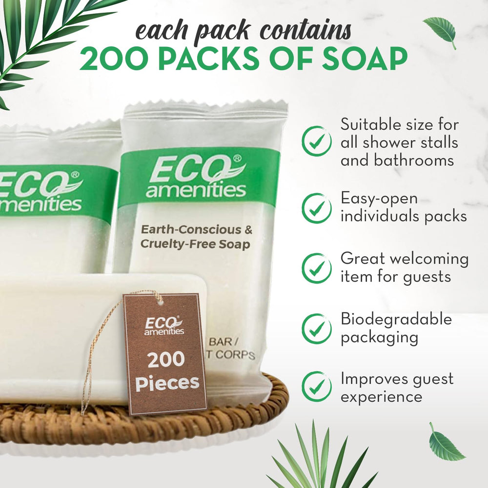 Savon ECO amenities format voyage 28 g, pratique pour déplacements.