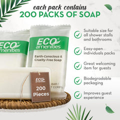 Savon ECO amenities format voyage 28 g, pratique pour déplacements.