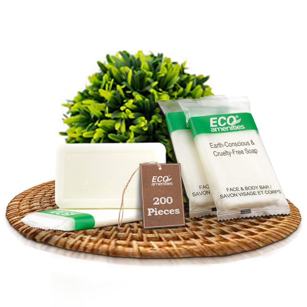 Savon ECO amenities avec emballage durable, réduisant les déchets et protégeant l'environnement hôtelier.