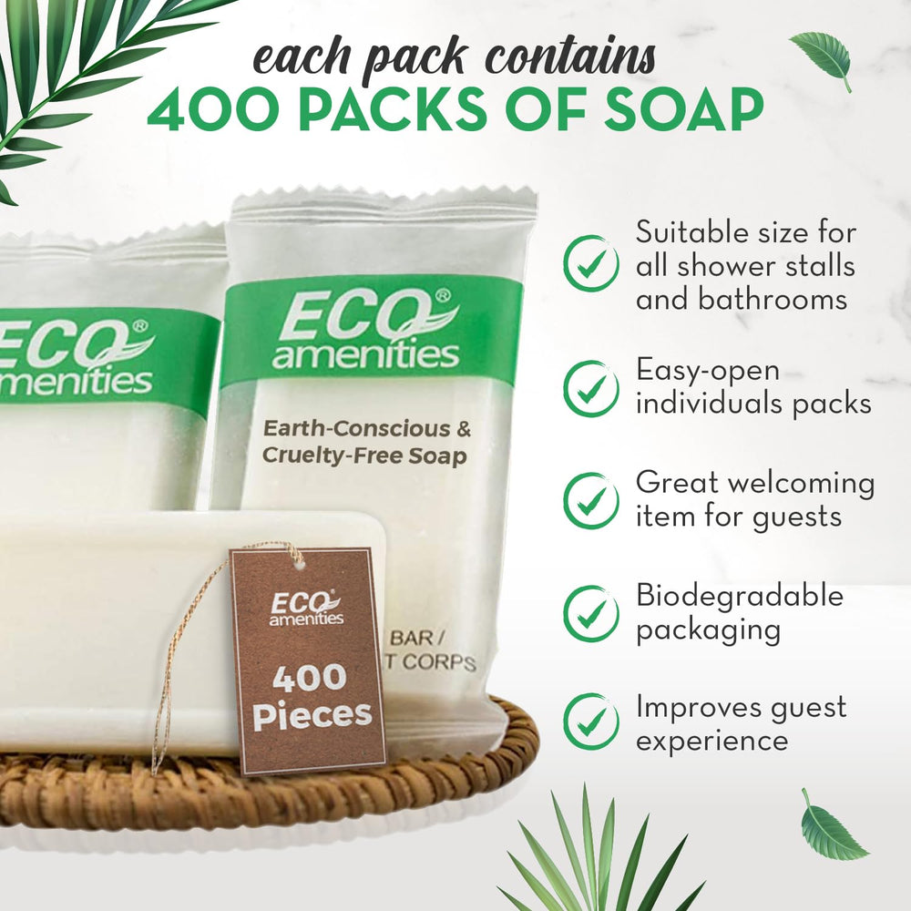 Savon ECO amenities emballé individuellement prêt à partager