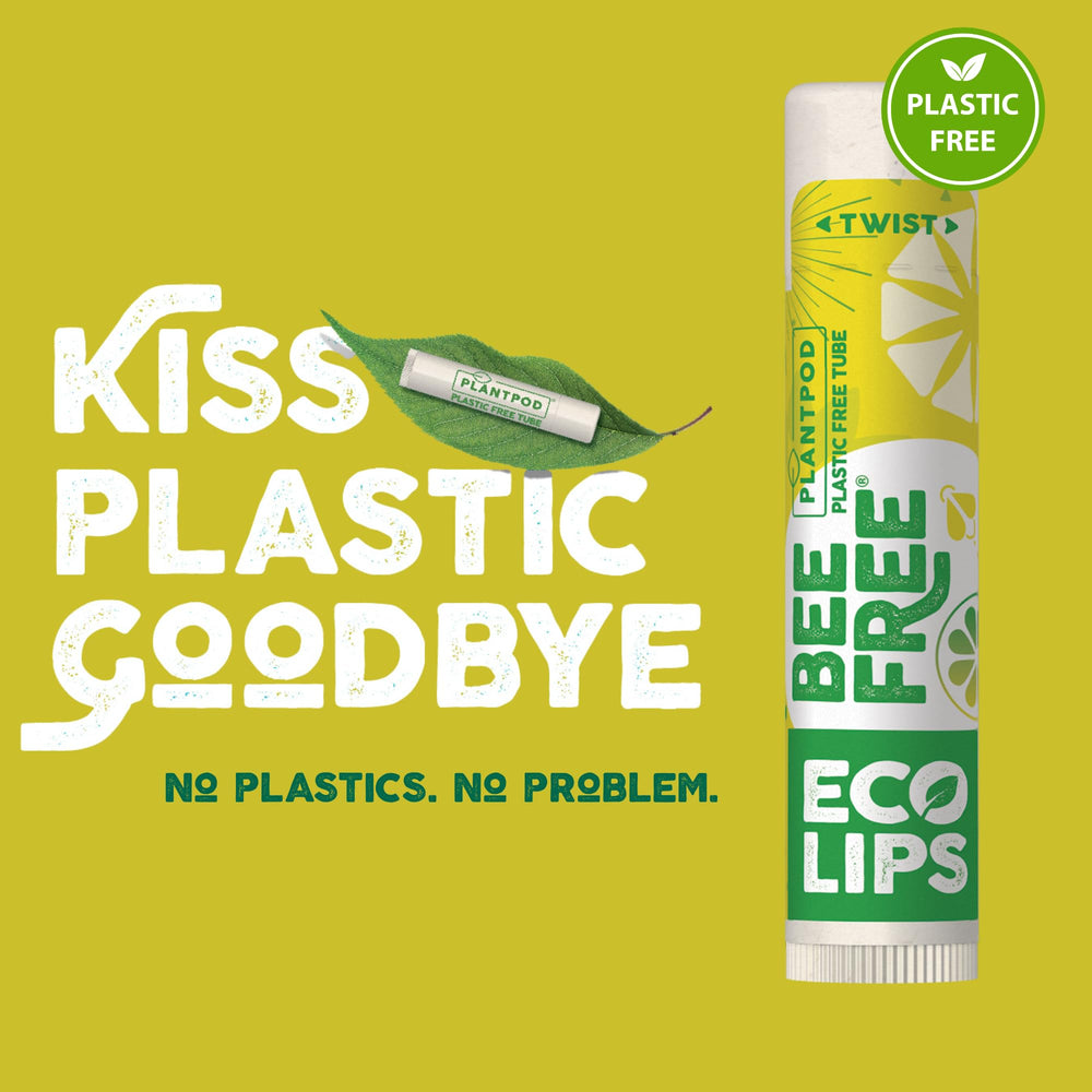 Eco Lips Lemon Lime, emballage pod végétal sans plastique respectueux.