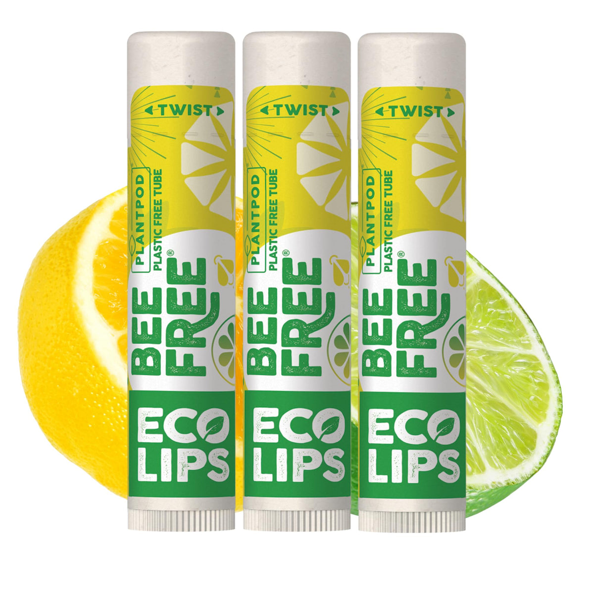 Eco Lips Lemon Lime, emballage zéro plastique et hydratation durable des lèvres.