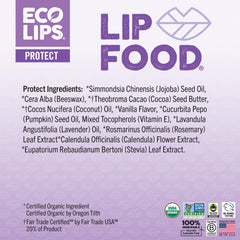 Eco Lips Lip Food – beurre de cacao équitable pour nourrir durablement les lèvres.