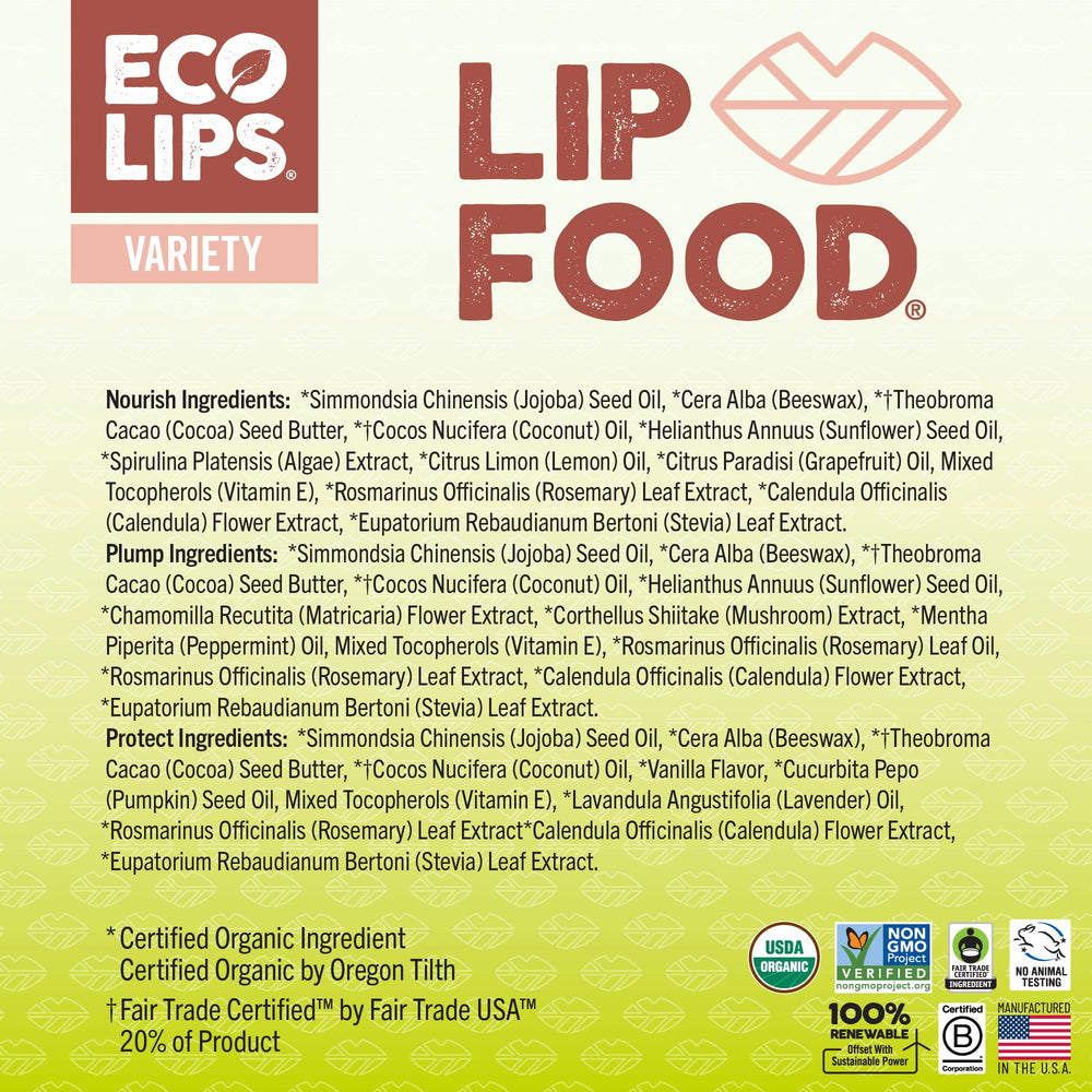Éco Lips Lip Food huile jojoba doree, texture riche nourrissante
