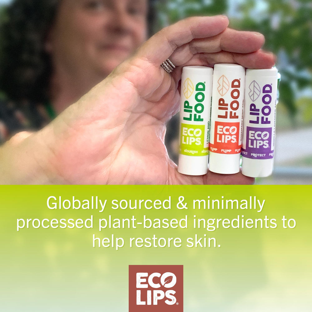 Éco Lips Lip Food Nourish citron-spiruline, hydratation délicate des lèvres