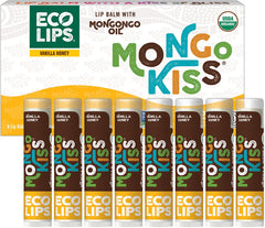 Mongo Kiss d'Eco Lips ensemble de 8 baumes pour levres hydratées.