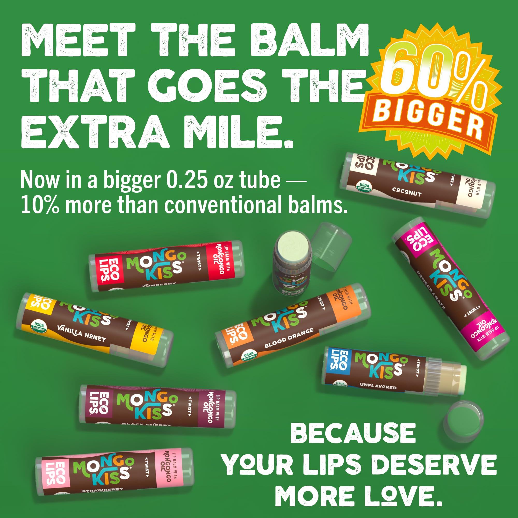Mongo Kiss Eco Lips tube généreux pour une application facile