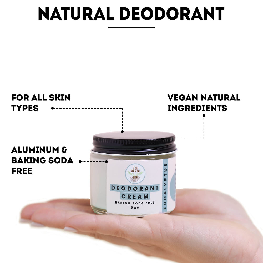 Eco Roots déodorant crème eucalyptus, ritual quotidien simple et efficace.