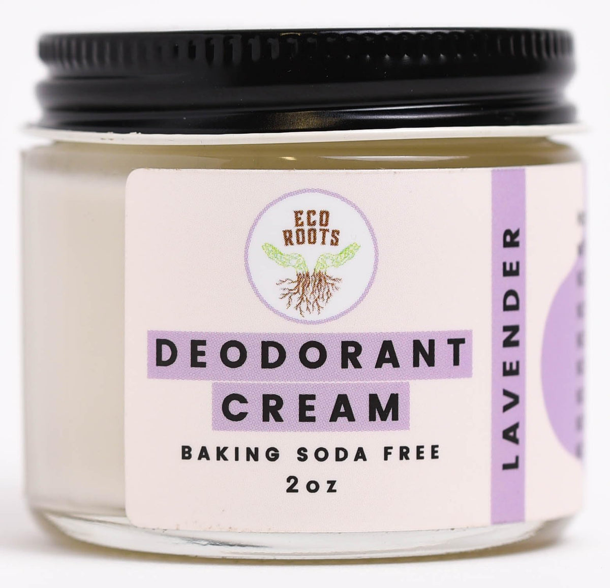 ECO ROOTS Déodorant crème lavande, flacon sans aluminium pour une fraîcheur discrète