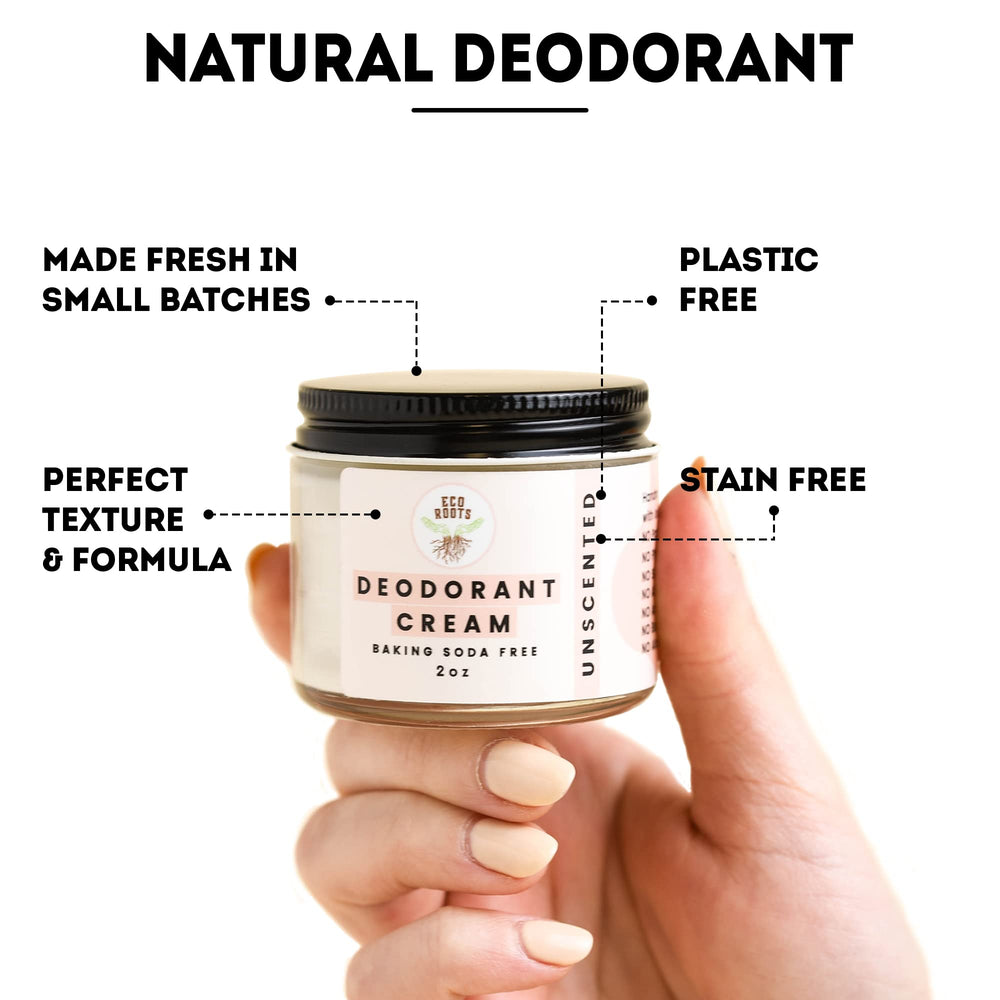ECO ROOTS Déodorant crème usage quotidien, réapplication possible selon les besoins.