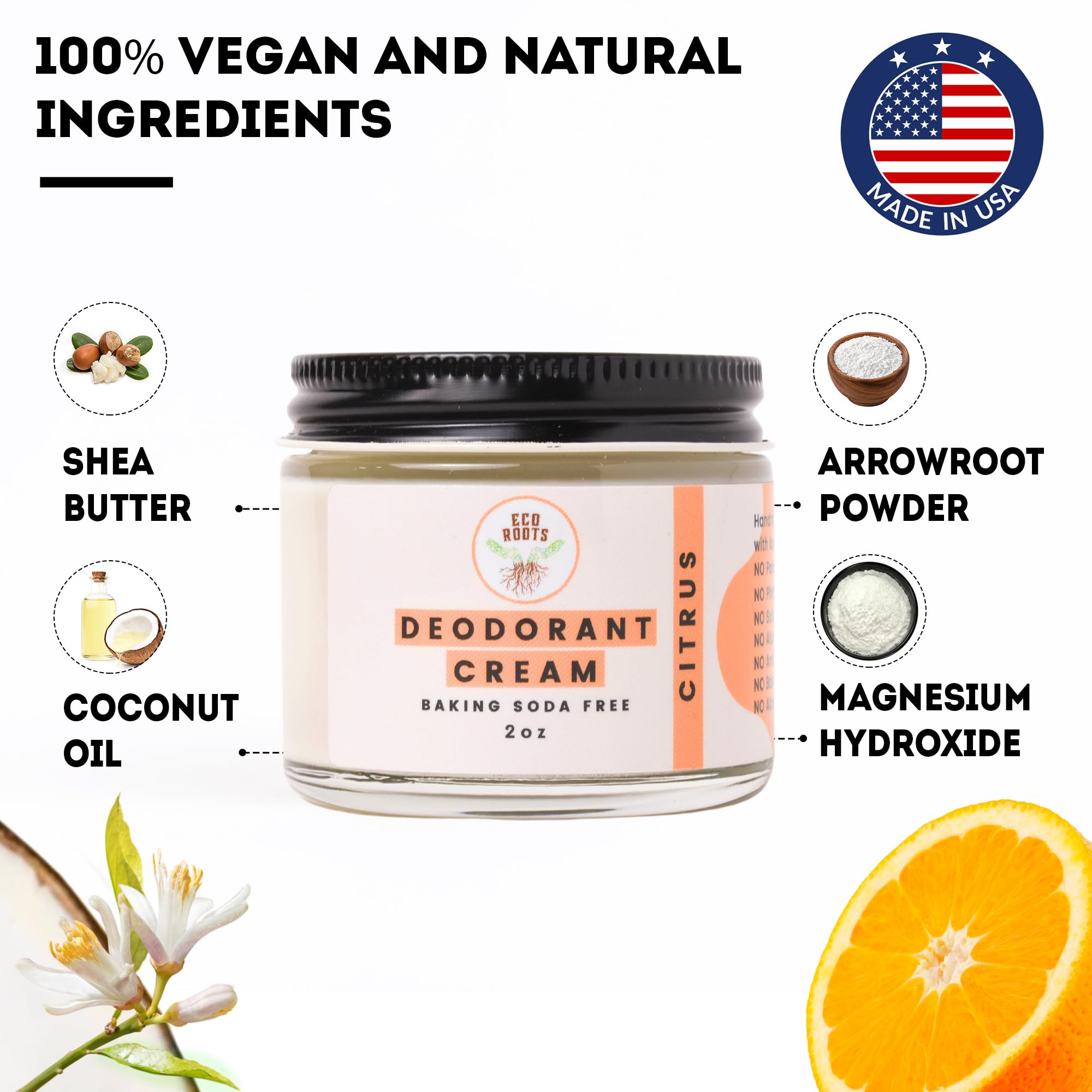 ECO ROOTS easy to apply deodorant for hands and body use