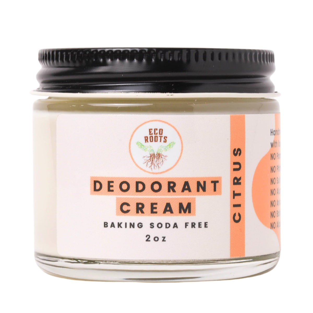 ECO ROOTS natural deodorant cream application closeup for smooth underarm freshness