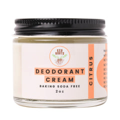 ECO ROOTS natural deodorant cream application closeup for smooth underarm freshness
