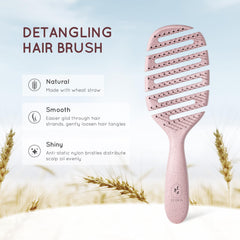 Ecoed brosse démêlante cheveux humides, démêlage confortable et réduction possible de la casse