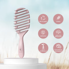 Ecoed brosse démêlante poignée ergonomique, prise en main agréable pour un coiffage précis
