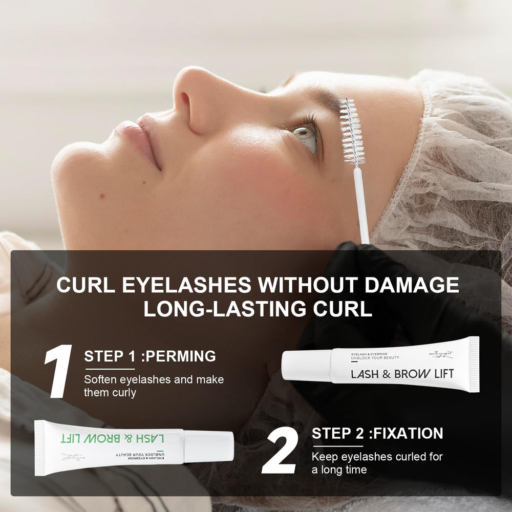 ECOFAN Lash Lift Kit fix setting demonstration showing lasting curl.
