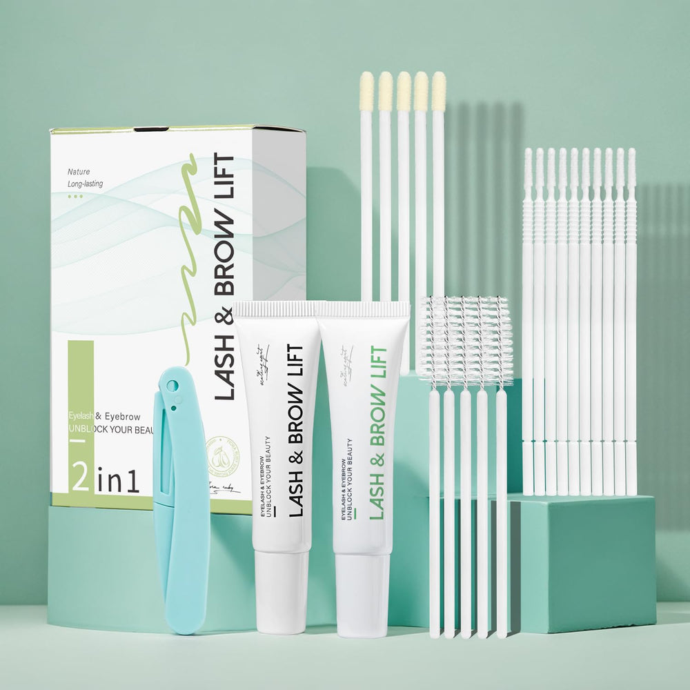 ECOFAN Lash Lift Kit perm application close-up for salon-grade lashes.
