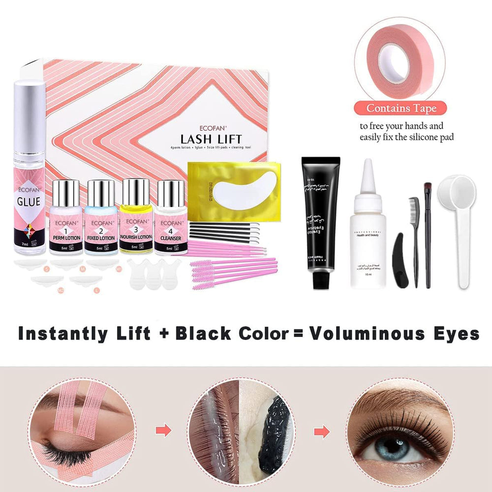 ECOFAN Lash Lift – roulettes en silicone tailles S à L pour une courbure adaptée.