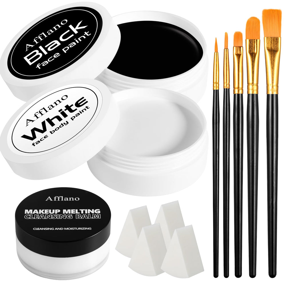 EcoFavor kit-maquillage-visage-noir-blanc avec couvrance opaque pour looks pro.